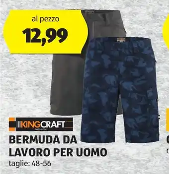 ALDI KING CRAFT BERMUDA DA LAVORO PER UOMO 48-56 offerta