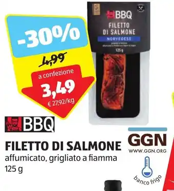 ALDI BBQ FILETTO DI SALMONE 125 g offerta