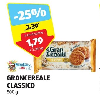 ALDI MULINO BIANCO GRANCEREALE CLASSICO 500 g offerta