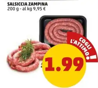 PENNY SALSICCIA ZAMPINA 200 g offerta