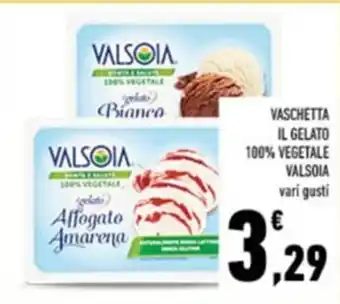 Conad VASCHETTA IL GELATO 100% VEGETALE VALSOIA vari gusti offerta