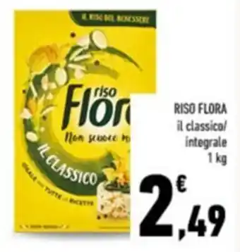Conad RISO FLORA il classicol integrale 1 kg offerta