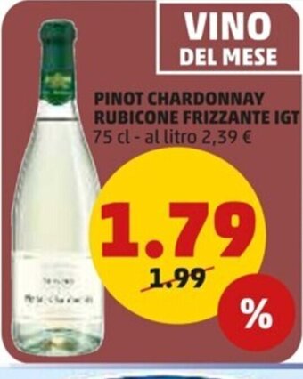 PENNY PINOT CHARDONNAY RUBICONE FRIZZANTE IGT 75 cl offerta