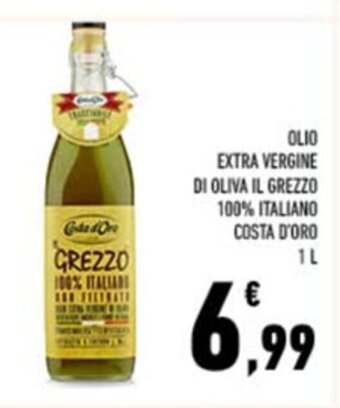 Conad OLIO EXTRA VERGINE DI OLIVA IL GREZZO 100% ITALIANO COSTA D'ORO 1L offerta