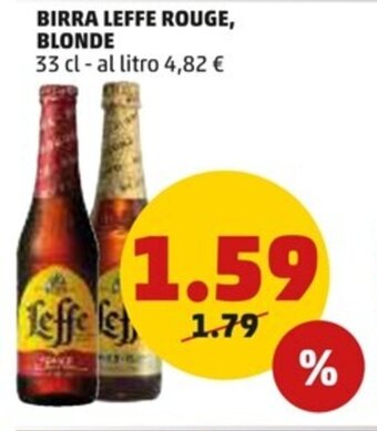PENNY BIRRA LEFFE ROUGE, BLONDE 33 cl offerta