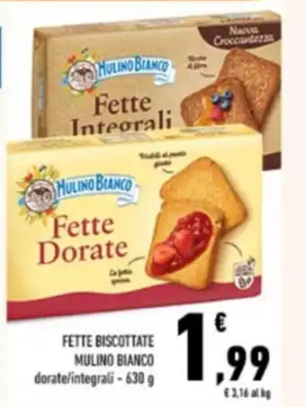 Conad FETTE BISCOTTATE MULINO BIANCO dorate/integrali – 630 g offerta