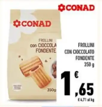 Conad FONDENTE CON CIOCCOLATO FONDENTE 350 g offerta