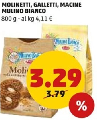 PENNY MOLINETTI, GALLETTI, MACINE MULINO BIANCO 800 g offerta