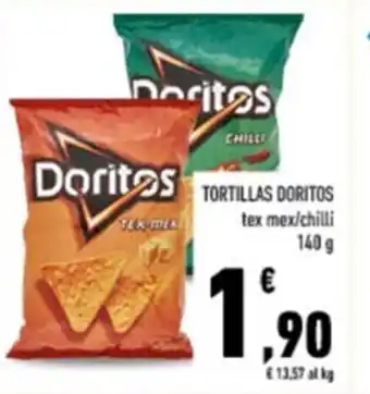 Conad TORTILLAS DORITOS tex mex/chilli 140 g offerta