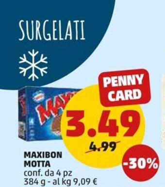 PENNY MAXIBON MOTTA conf. da 4 pz 384 g offerta