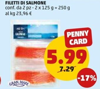 PENNY FILETTI DI SALMONE conf. da 2 pz - 2 x 125 g offerta