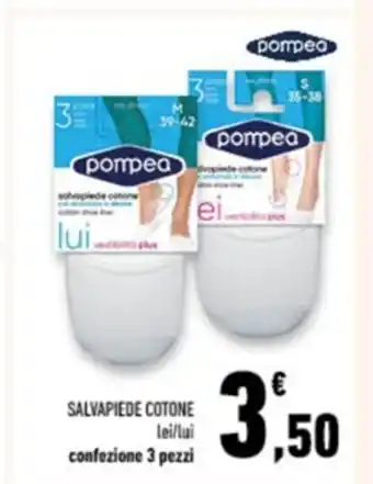 Conad SALVAPIEDE COTONE confezione 3 pezzi offerta