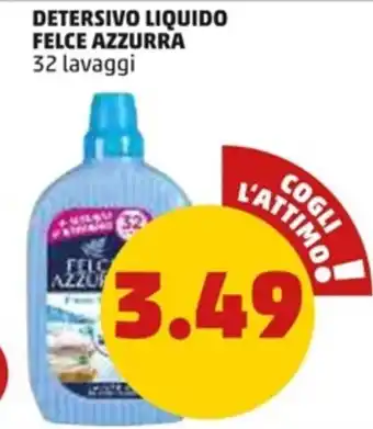 PENNY DETERSIVO LIQUIDO FELCE AZZURRA 32 lavaggi offerta