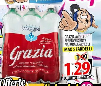 Il Genio Supermercato GRAZIA ACQUA EFFERVESCENTE NATURALE 6x 1,5LT offerta
