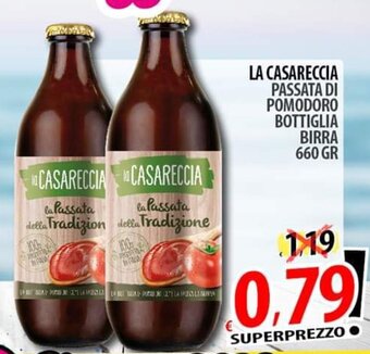 LA CASARECCIA PASSATA DI POMODORO BOTTIGLIA BIRRA 660 GR