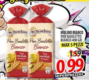 Il Genio Supermercato MULINO BIANCO PAN BAULETTO BIANCO 400 GR offerta