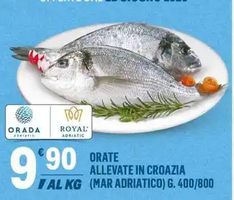 Supermercati Dok ORATE ALLEVATE IN CROAZIA offerta