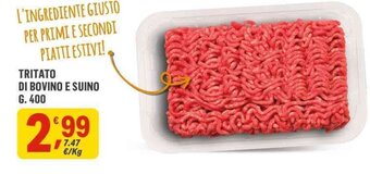Supermercati Dok TRITATO DI BOVINO E SUINO G. 400 offerta