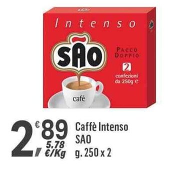 Supermercati Dok Caffè Intenso SAO g 250 x 2 offerta