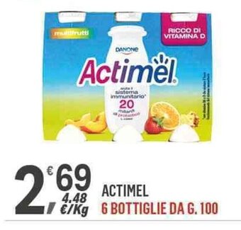 Supermercati Dok ACTIMEL 6 BOTTIGLIE DA G. 100 offerta
