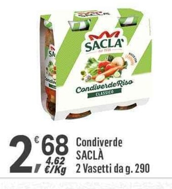 Supermercati Dok Condiverde SACLÀ 2 Vasetti da g. 290 offerta
