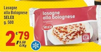 Supermercati Dok Lasagne alla Bolognese SELEX 500 g offerta
