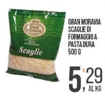 Cash pro GRAN MORAVIA SCAGLIE DI FORMAGGIO A PASTA DURA 500 G offerta