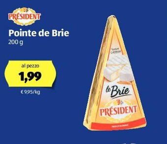 ALDI Président Pointe de Brie 200g offerta