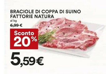 Coop Fattorie Natura Braciole Di Coppa Di Suino offerta