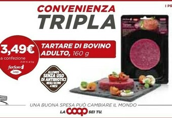 Coop Coop - Tartare Di Bovino Adulto Fior Fiore 160 G(ml) offerta