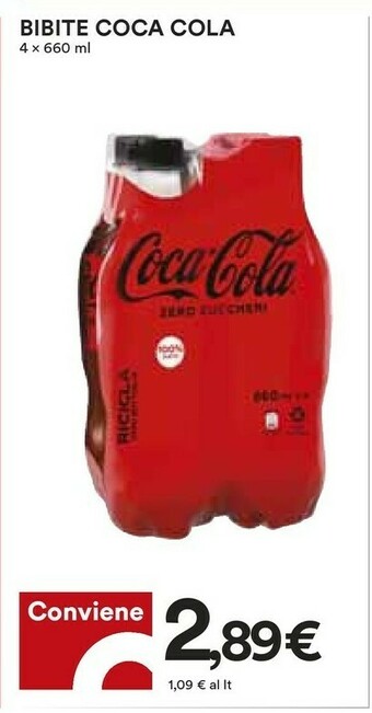 Coop Coca-Cola - Coca-Cola Zero 660 G(ml) offerta