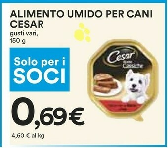 Coop Cesar Alimento Umido Per Cani offerta