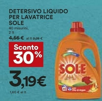Coop Sole Detersivo Liquido Per Lavatrice offerta
