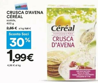 Coop Cereal Crusca D'avena offerta