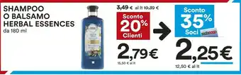 Coop Herbal essences Shampoo O Balsamo offerta