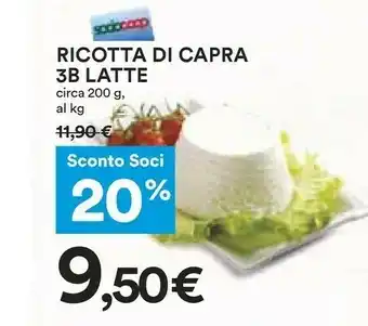 Coop 3b latte Ricotta Di Capra offerta