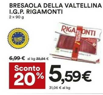 Coop Rigamonti - Bresaola della Valtellina IGP 90 g(ml) offerta