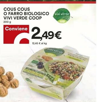 Coop Vivi verde coop Cous Cous O Farro Biologico offerta