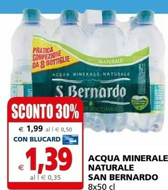Il Gigante S. bernardo Acqua Minerale Naturale offerta