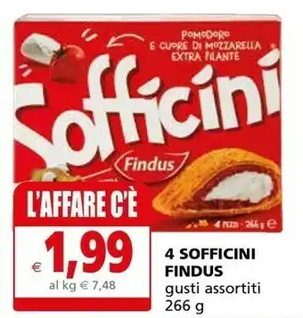 Il Gigante Findus Sofficini Funghi Più Mozzarella 4 Pezzi 266 G(ml) offerta