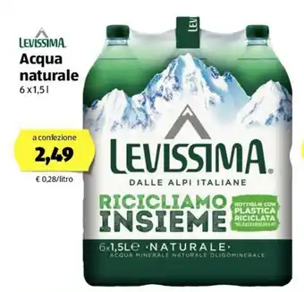 ALDI Levissima Acqua naturale 6x1,5l offerta