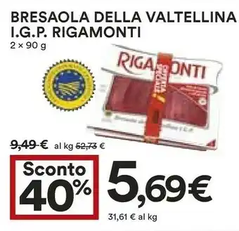 Coop Rigamonti Bresaola Della Valtellina Igp 180 G offerta