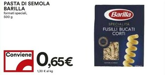 Coop Barilla Fusilli Bucati Corti 500 G(ml) offerta