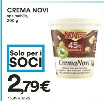 Coop Novi Crema 45% Nocciole 200 G(ml) offerta