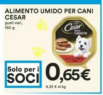 Coop Cesar Alimento Umido Per Cani Con Manzo offerta