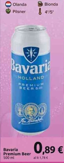 Carrefour Market Bavaria Premium Beer 500 ml offerta