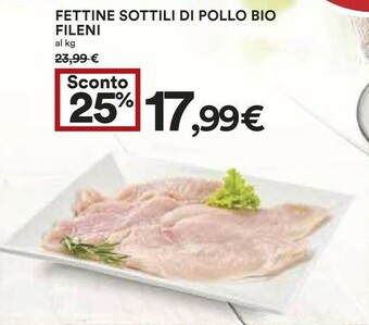 Coop Fileni Fettine Sottili Di Petto Di Pollo Bio offerta