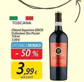 Carrefour Market Chianti Superiore DOCG Collezione Oro Piccini 750 ml offerta