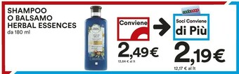 Coop Herbal essences 8001841501123 Balsamo Per Capelli Donna 180 Ml Balsamo Per Capelli Non Professionale offerta