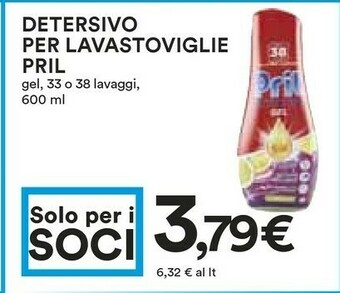 Coop Pril Detersivo Per Lavastoviglie offerta